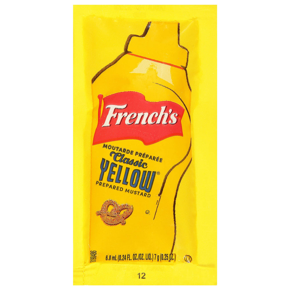 French's mustard packets designed for delivery and takeout use