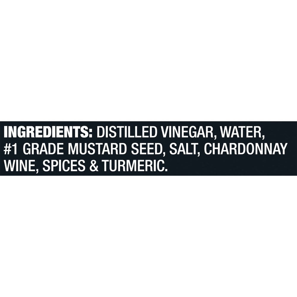 French's Dijon Mustard bottle shows real Chardonnay note for marinades.