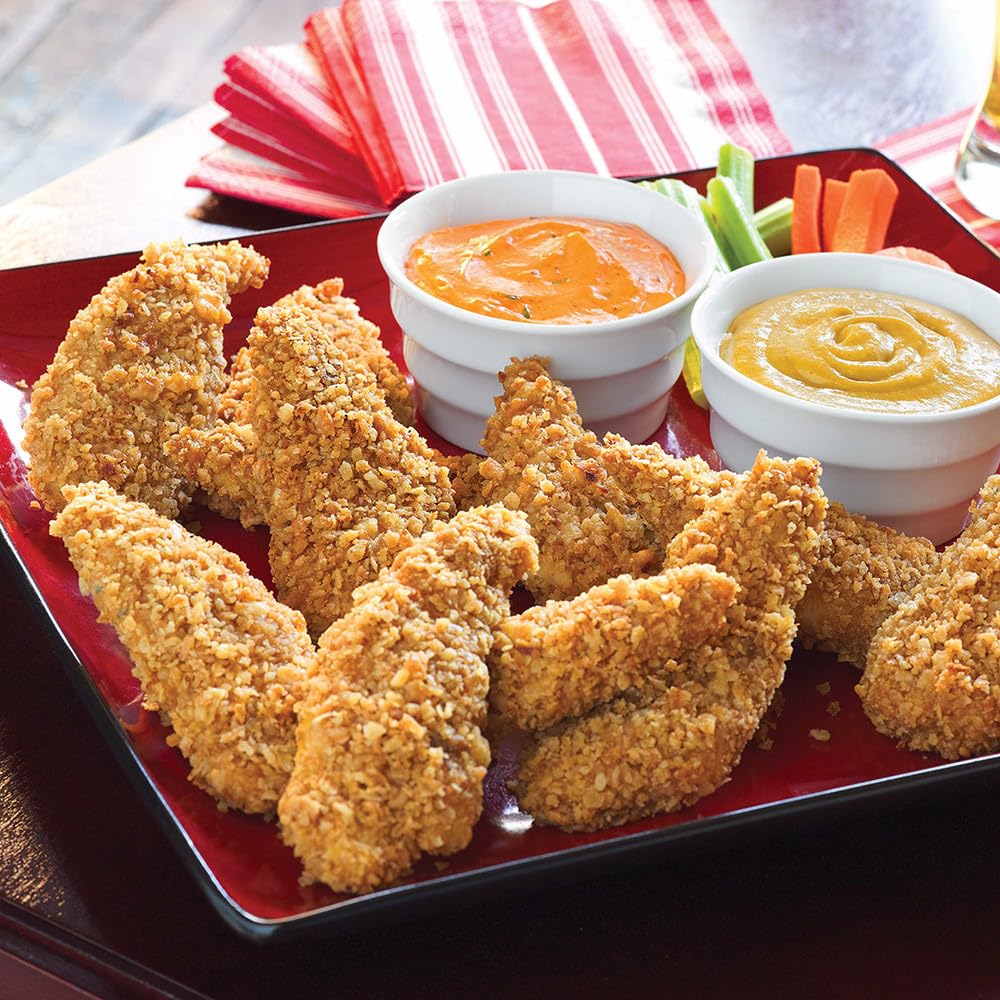 Chicken fingers paired with French's Honey Mustard for a savory-sweet dip.