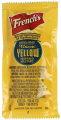 French's mustard packet 7g, convenient single-serve for on-the-go meals