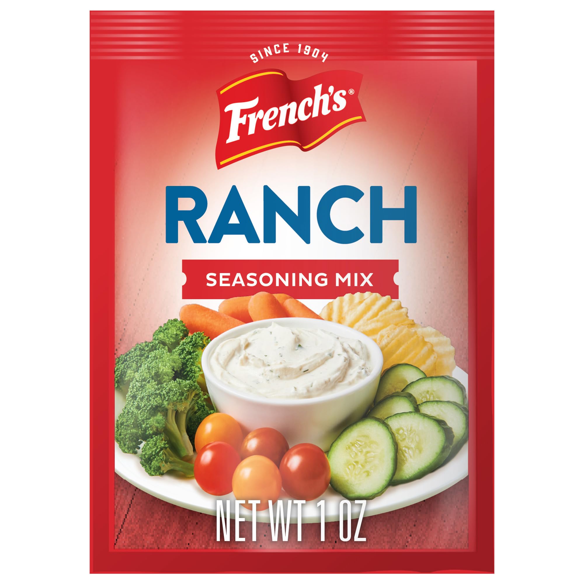 French's Ranch Seasoning jar front showcases bold ranch flavor ready to boost meals.