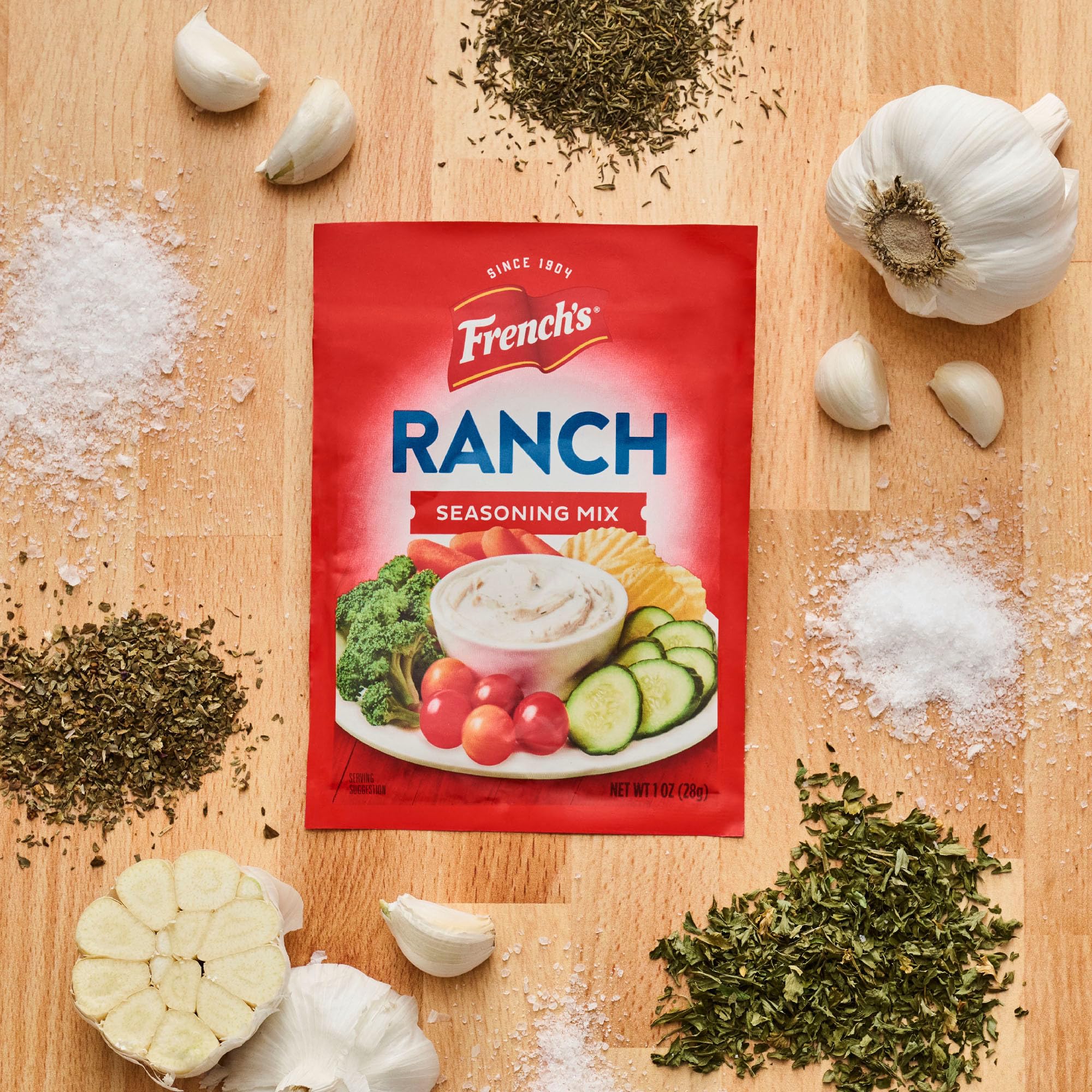 Salad bowl gains depth from French's Ranch Seasoning.