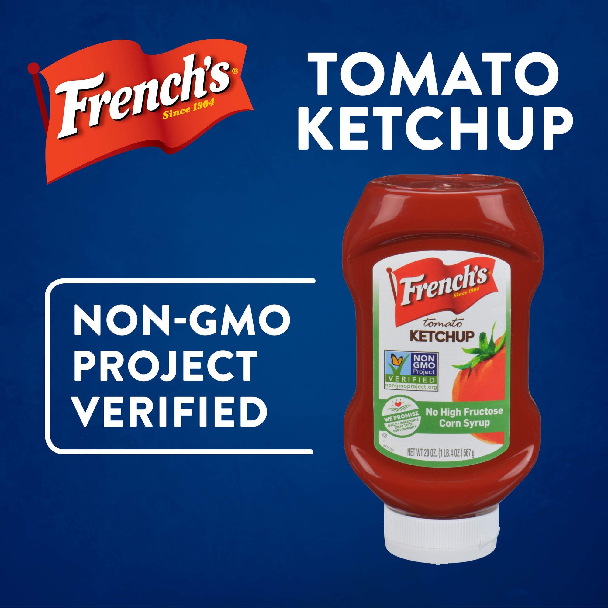 French's Tomato Ketchup topping a hearty burger