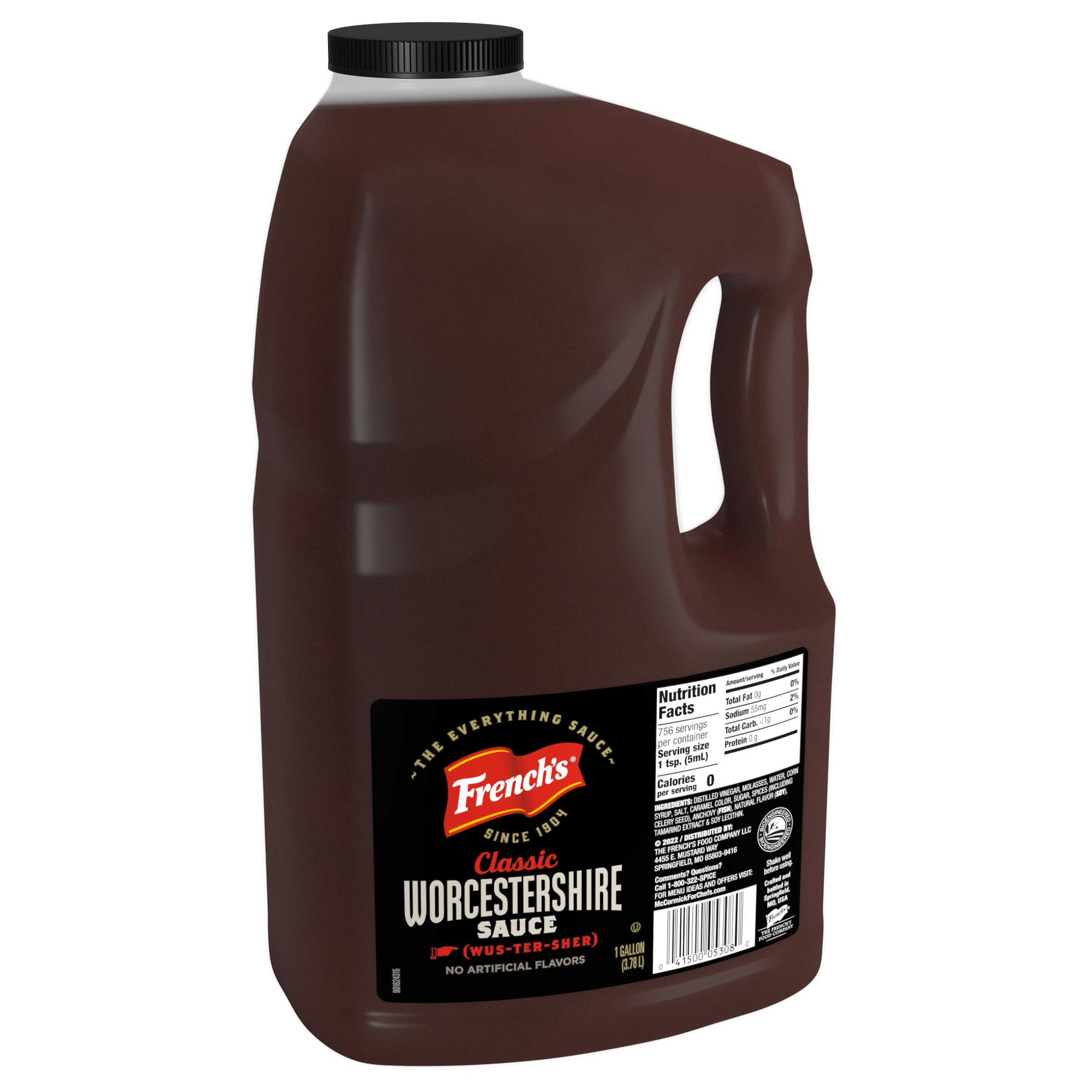 French's Worcestershire Sauce 1gal bottle enhances gravies with bold umami.