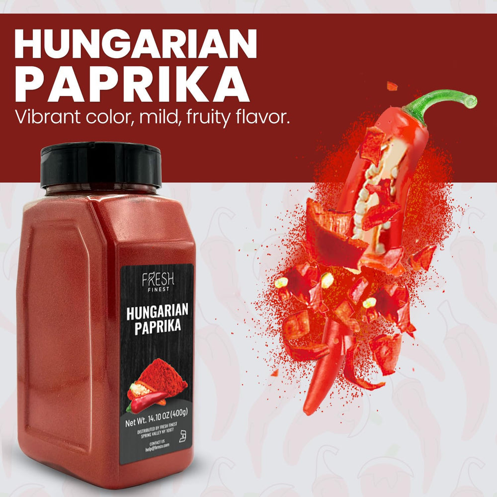 Airtight jar of Fresh Finest paprika helps maintain aroma and freshness.