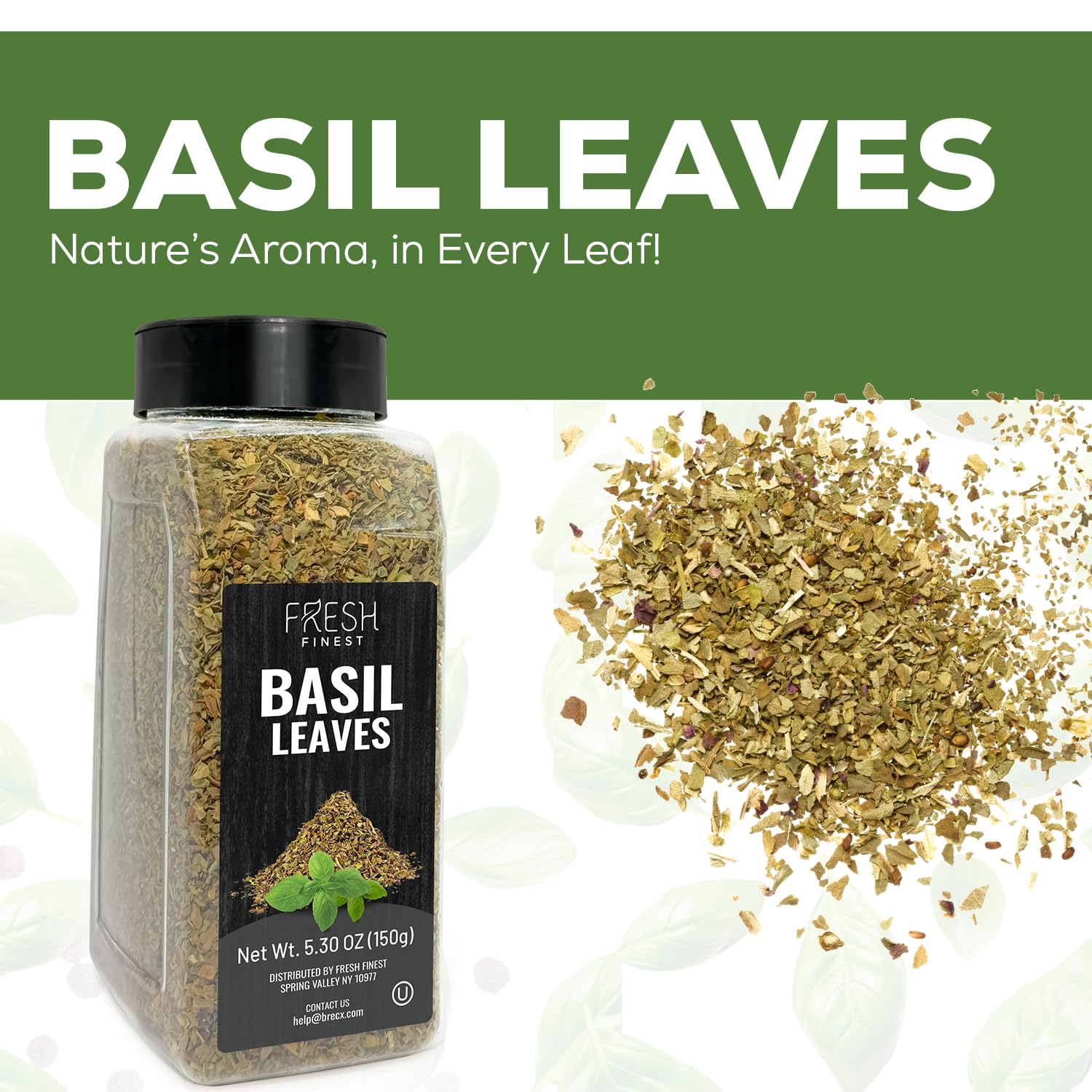 Fresh Finest Basil Leaves in tomato sauce for vibrant Italian depth