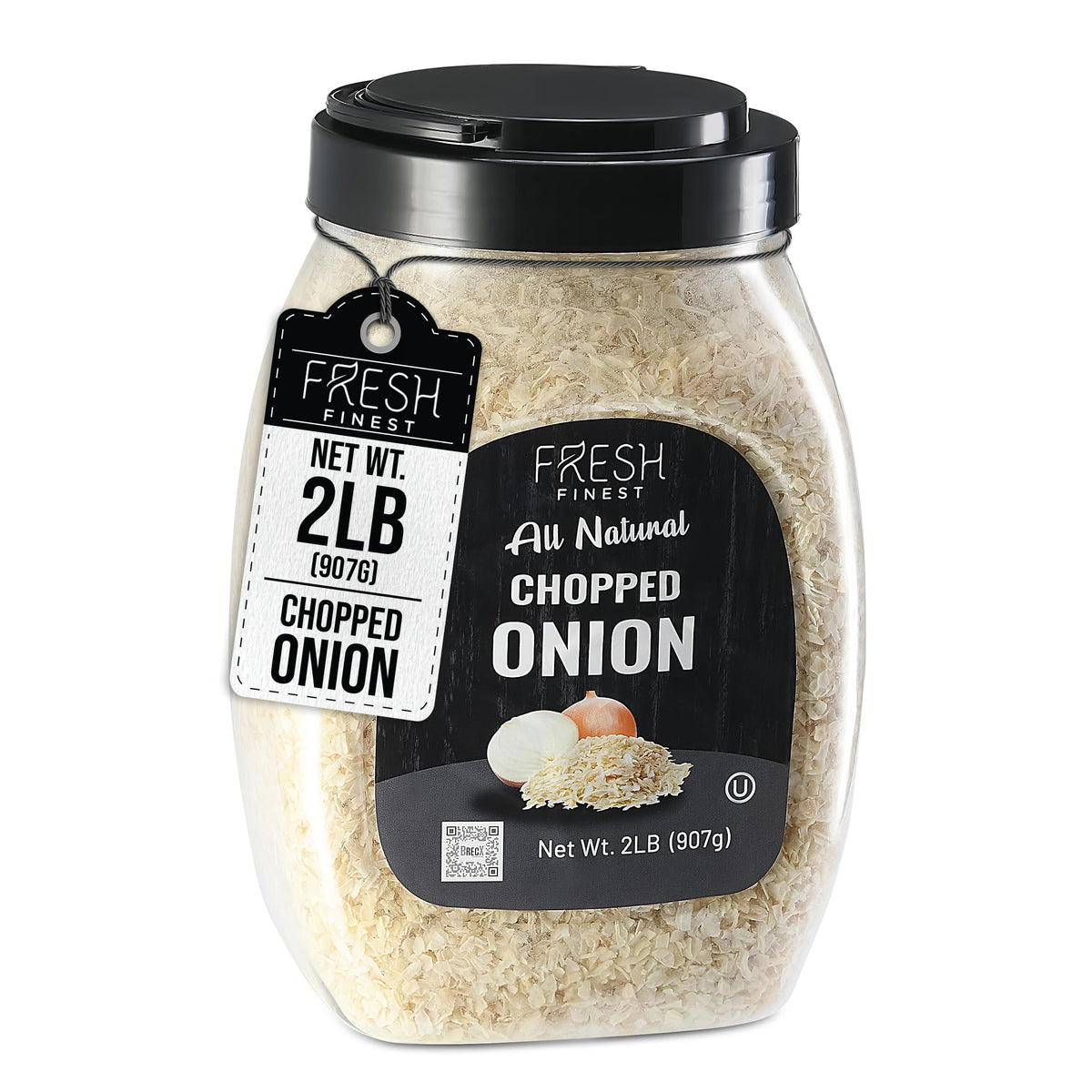 Fresh Finest bulk onions container ready to use for soups and gravies.