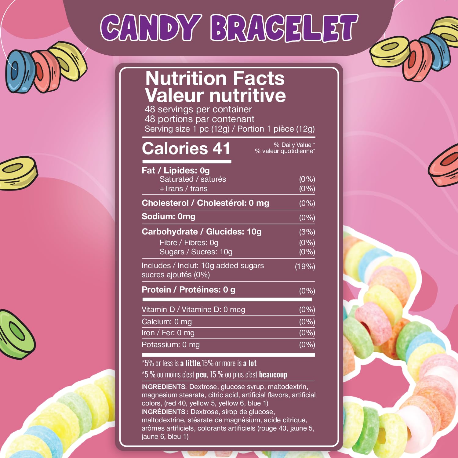 Fresh Finest candy bracelets individually wrapped for fresh, hygienic snacking at events