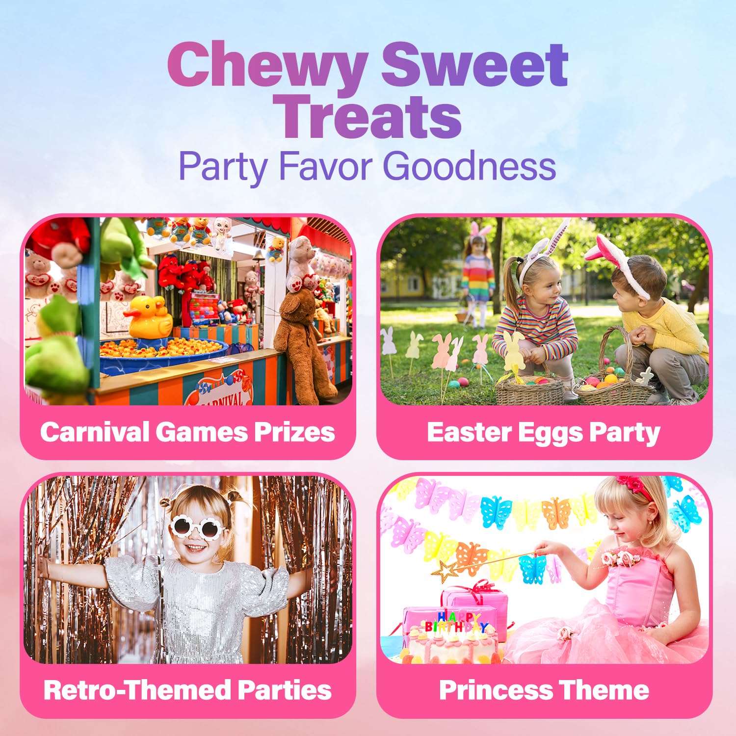 Fresh Finest candy bracelets in a display-ready jar inspire kid-friendly dessert tables