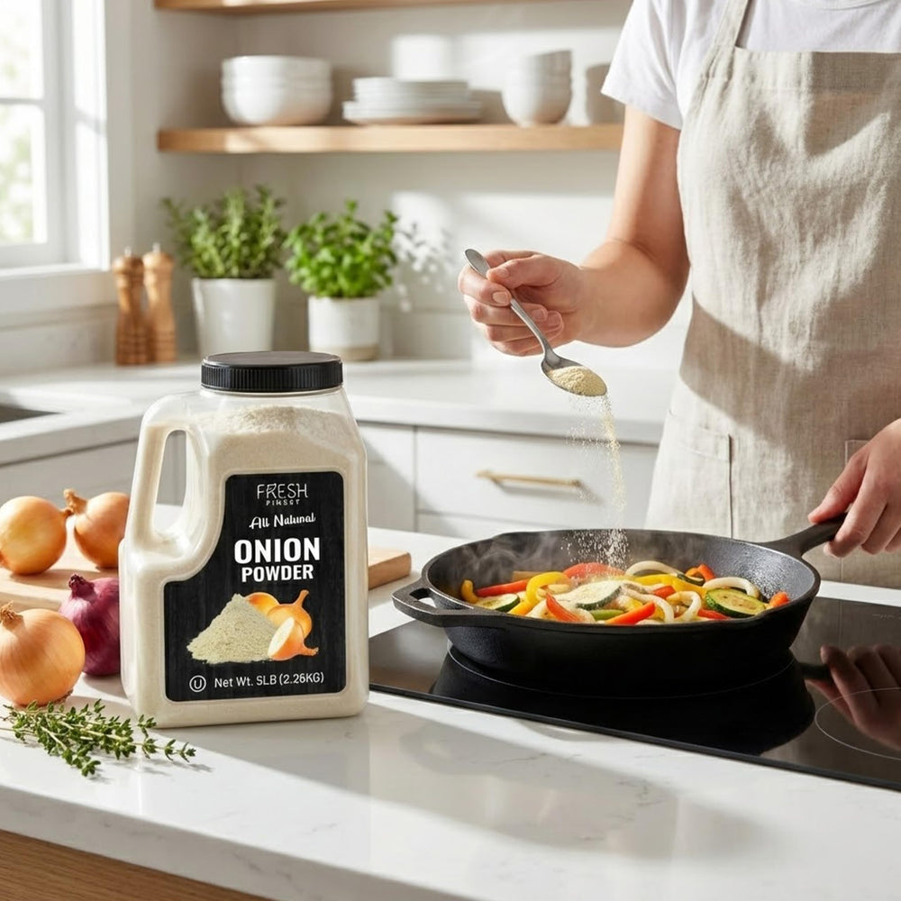 Fresh Finest kitchen uses: meat seasoning and vegetables with depth