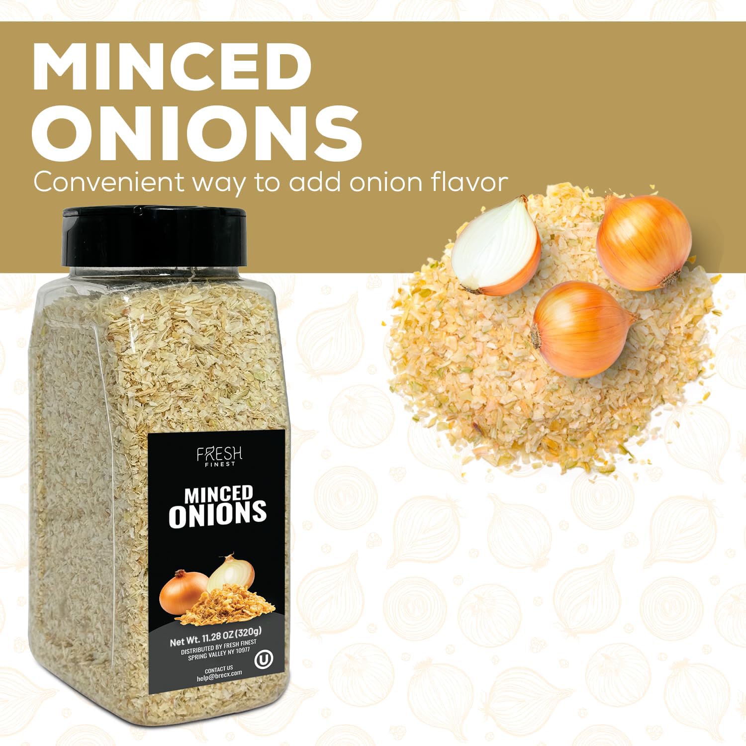 Fresh Finest minced onion flakes stir fry dish showing flavor boost for meals