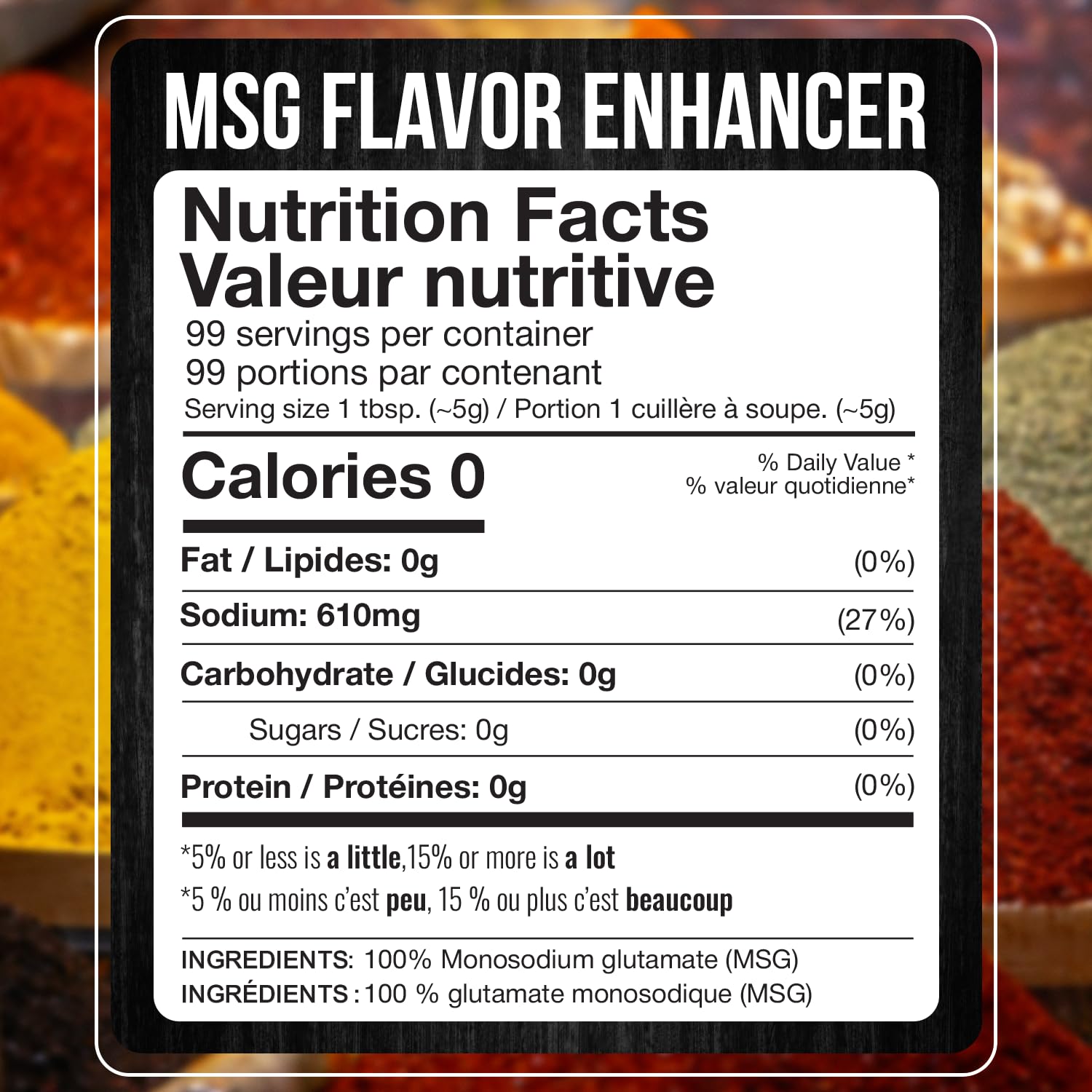 Fresh Finest MSG jar close-up highlighting pure flavor boost without fillers.