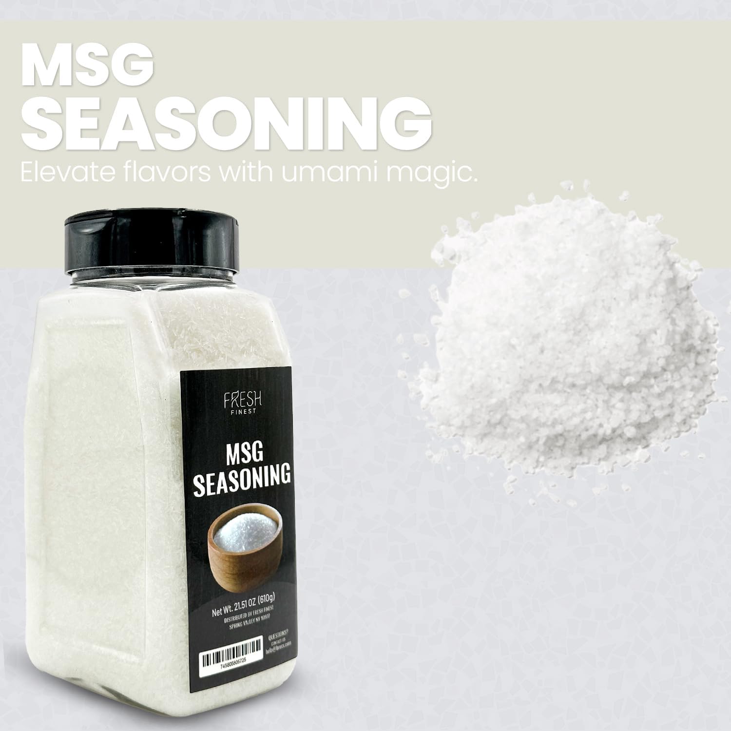 Fresh Finest MSG seasoning on shelf ready for daily flavor boosts.