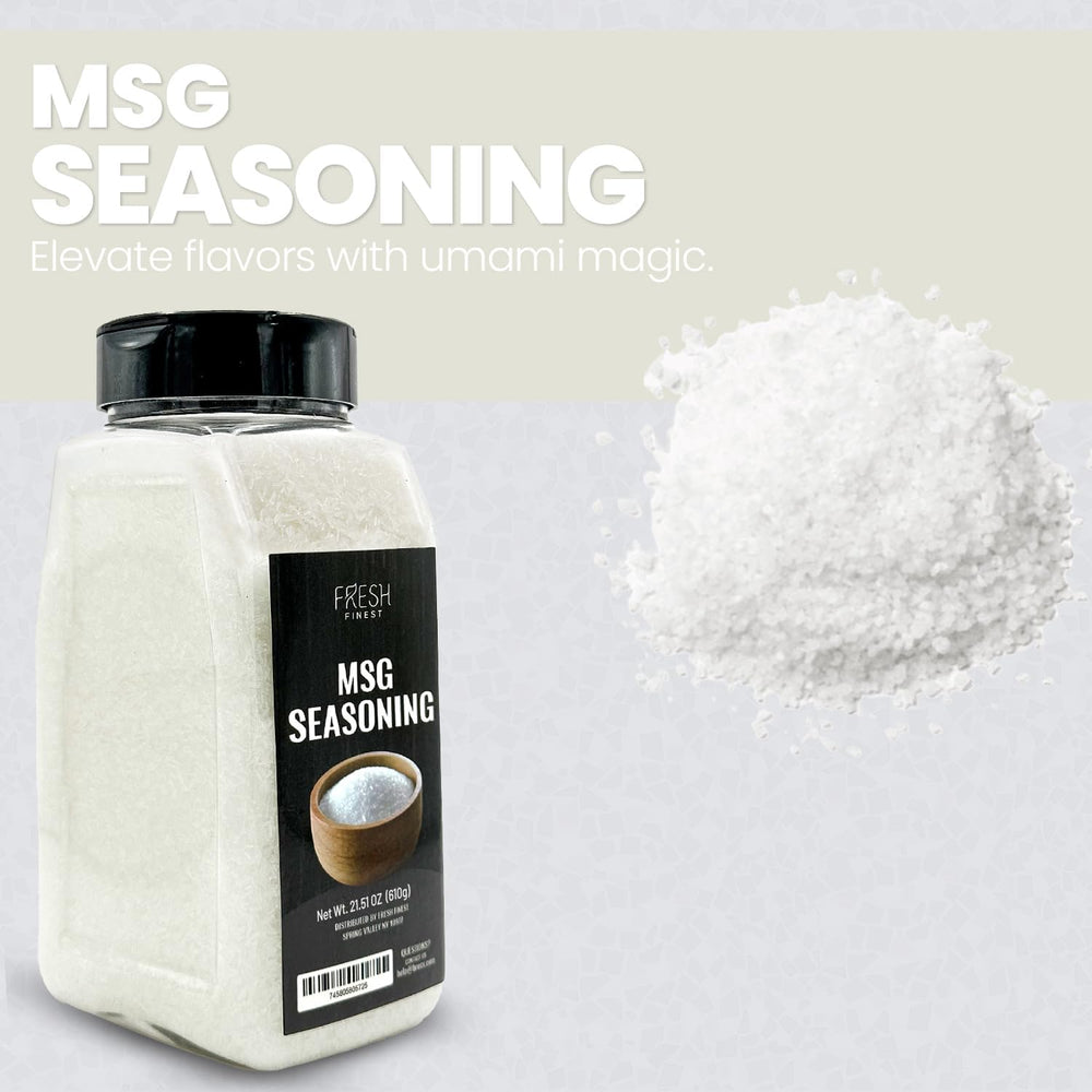 Fresh Finest MSG seasoning on shelf ready for daily flavor boosts.