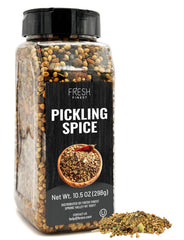 Fresh Finest Pickling Spice jar front for vibrant homemade pickles and canning flavors.