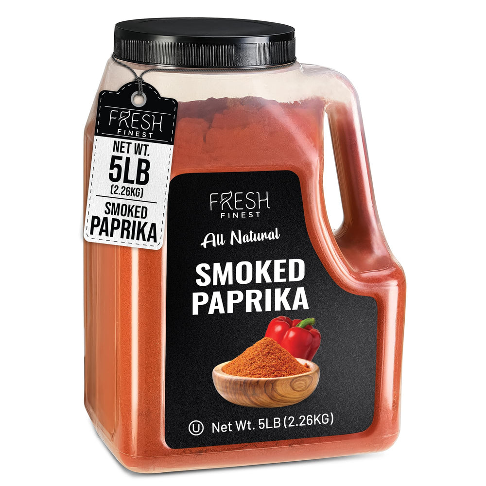 Fresh Finest smoked paprika bulk 5lb pack boosts savory flavor for meals.