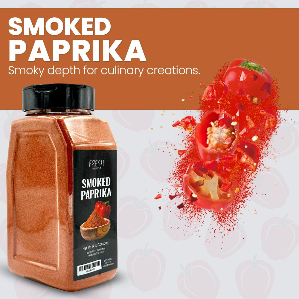 Fresh Finest smoked paprika on pantry shelf for quick, ready-to-use flavor.