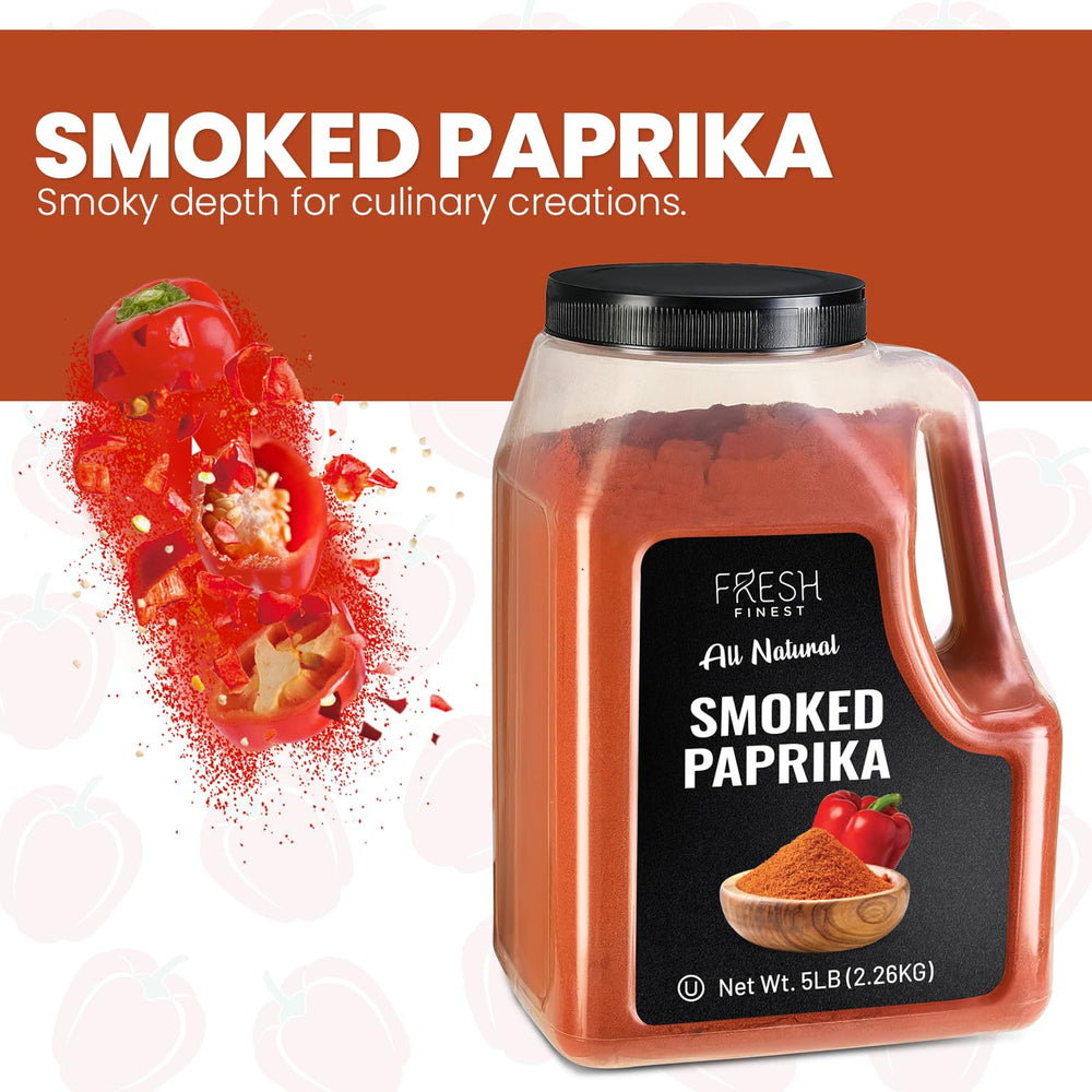 Fresh Finest smoked paprika in 5 lb bulk for home and commercial kitchens.