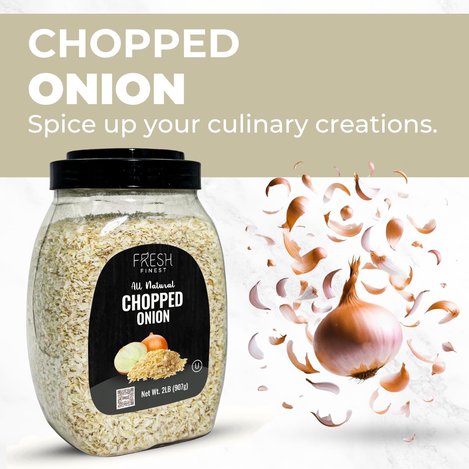 Fresh Finest onions shown for versatile uses in soups, stews, and sauces.