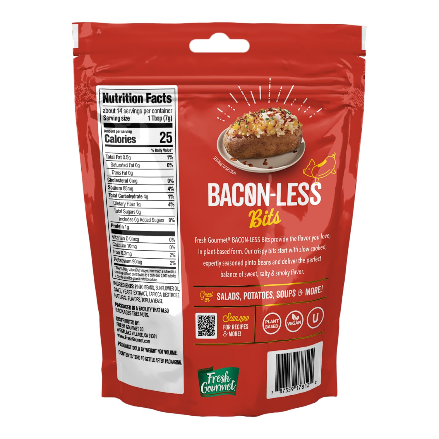 Fresh Gourmet Bacon-Less Bits salad topping adds smoky-sweet notes.