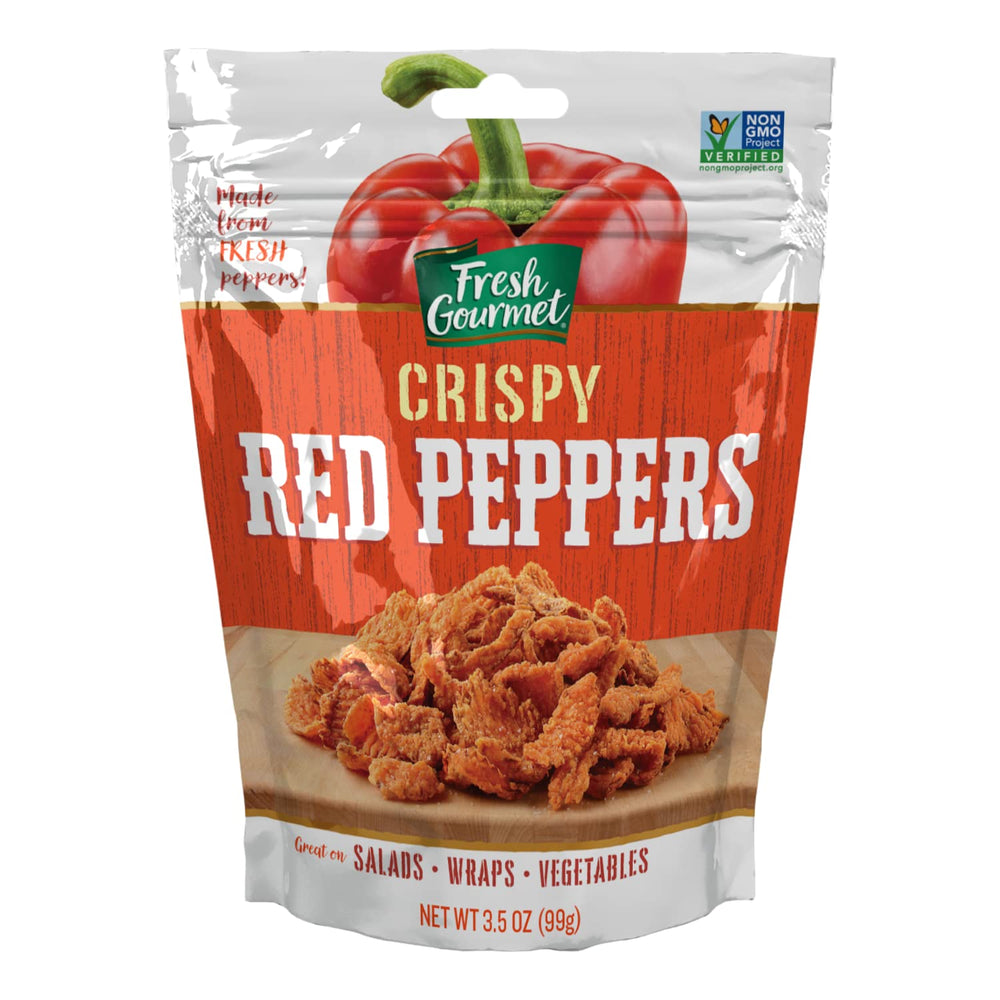 Crispy Red Peppers resealable bag ready to use