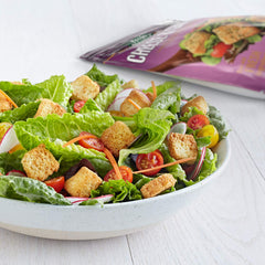 Fresh Gourmet croutons toasted to golden brown deliver premium bite.
