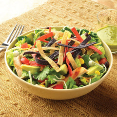 Fresh Gourmet Tri-Color Tortilla Strips on a wrap add color and crunch