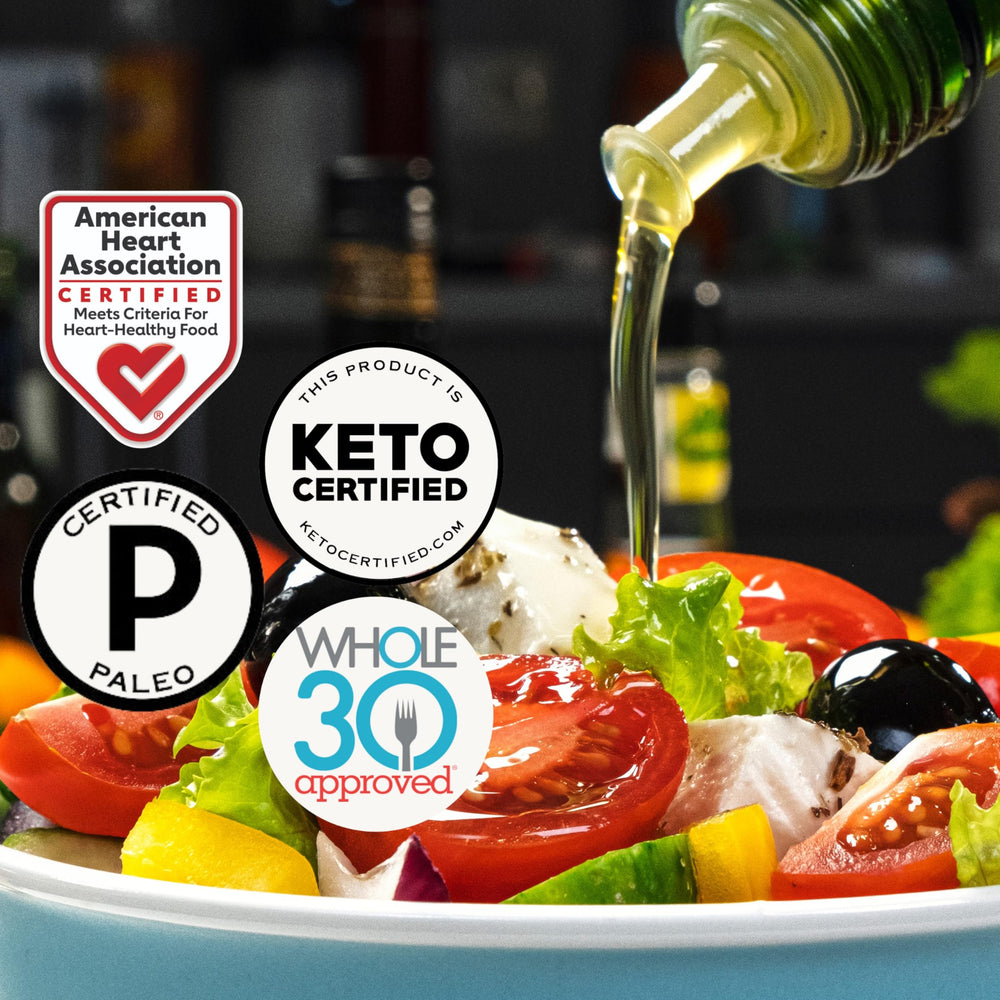 Fresh Press Farms sunflower oil in a dressing bowl for salads