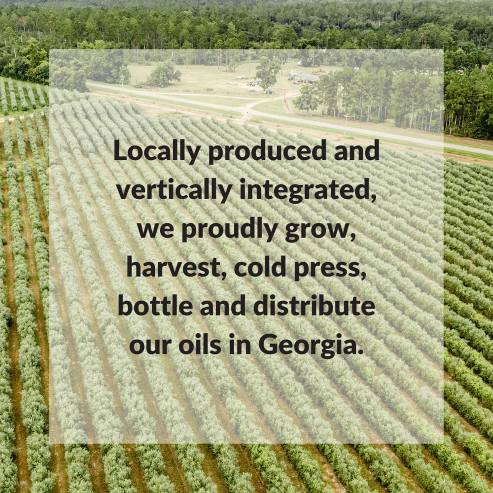 Fresh Press Farms bottle shows Georgia grown label