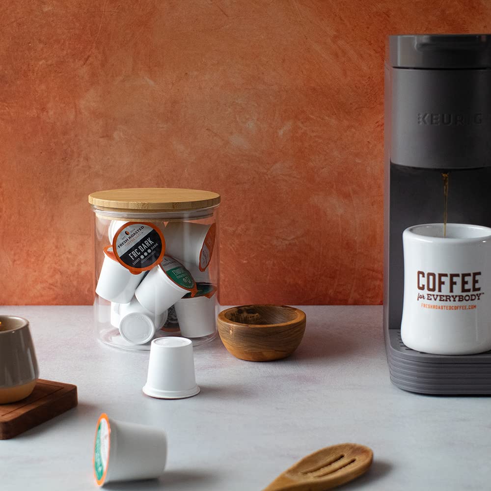 Fresh Roasted Coffee BPA-free cup on display for safer home brewing.