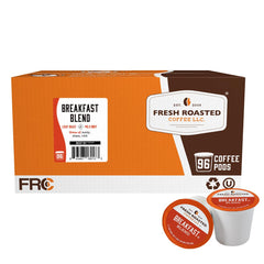 Fresh Roasted Coffee Breakfast Blend pods for quick mornings with consistent flavor.