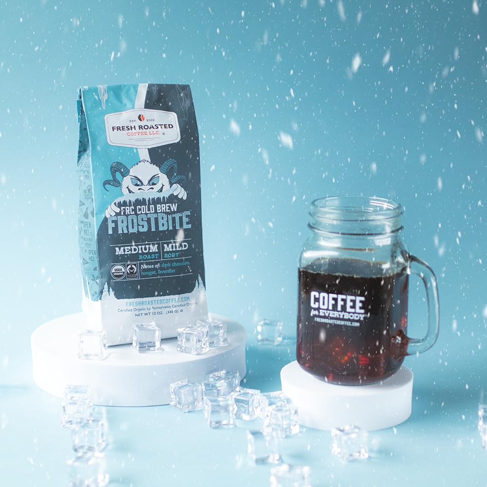 Fresh Roasted Coffee coarse-ground bag enables easy brewing with rich flavor.