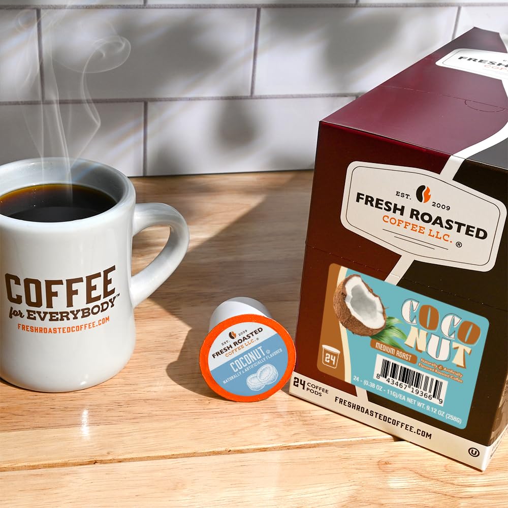 K-Cup compatible coconut pods enable quick, consistent mornings.