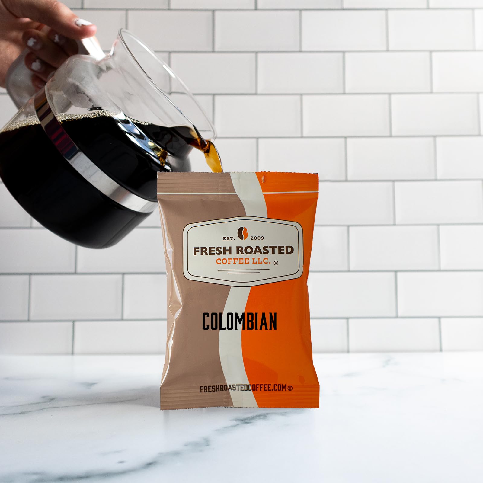 Colombian flavor notes of walnut, lemon, and chocolate in a balanced cup.