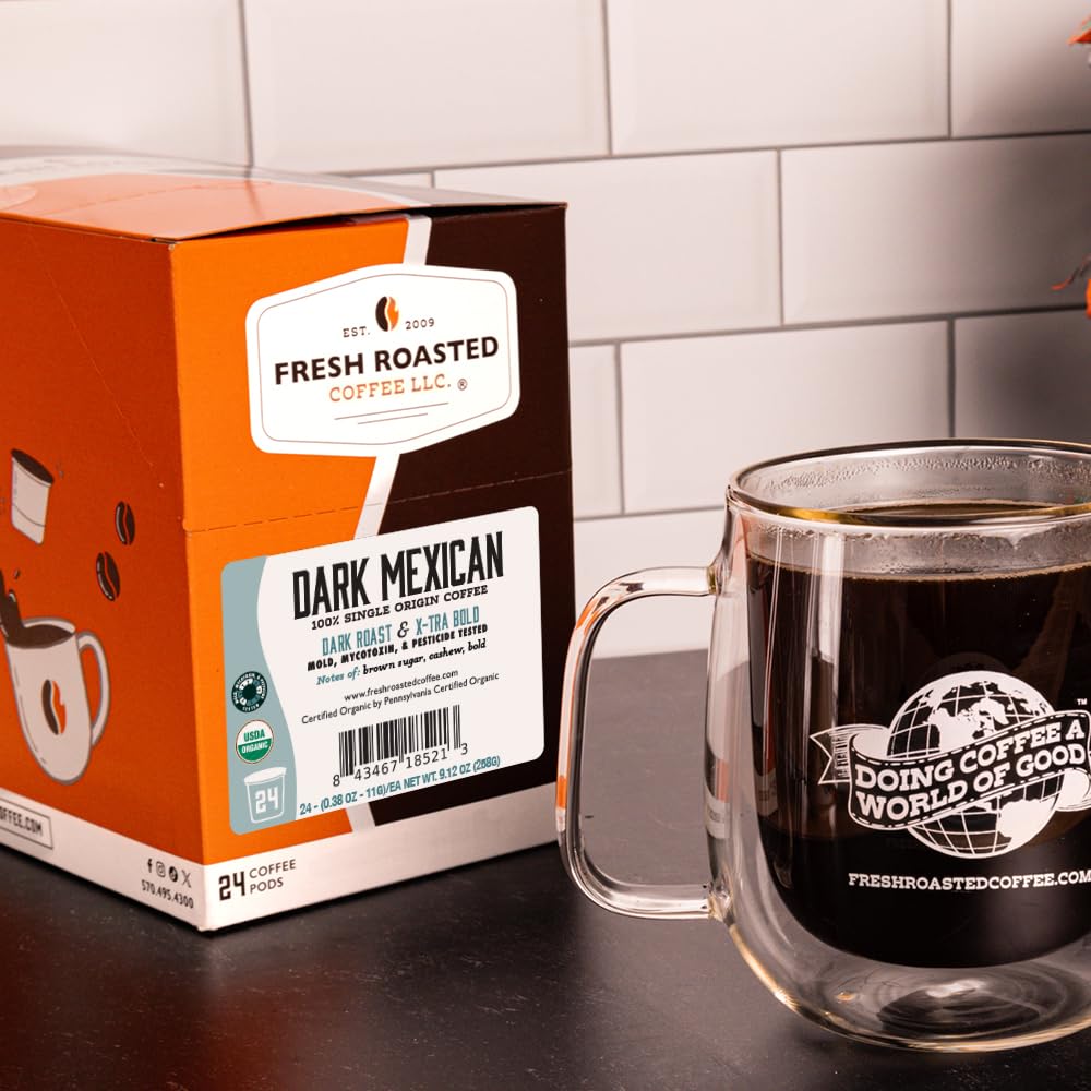 Fresh Roasted Coffee compostable grounds and filters support home composting.