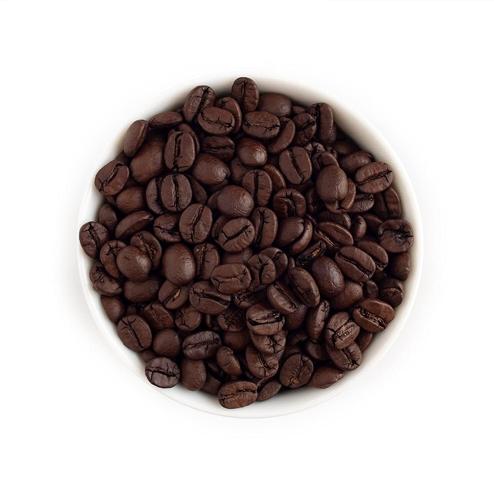 Fresh Roasted Coffee Dark Brazil bag open showing aroma and freshness