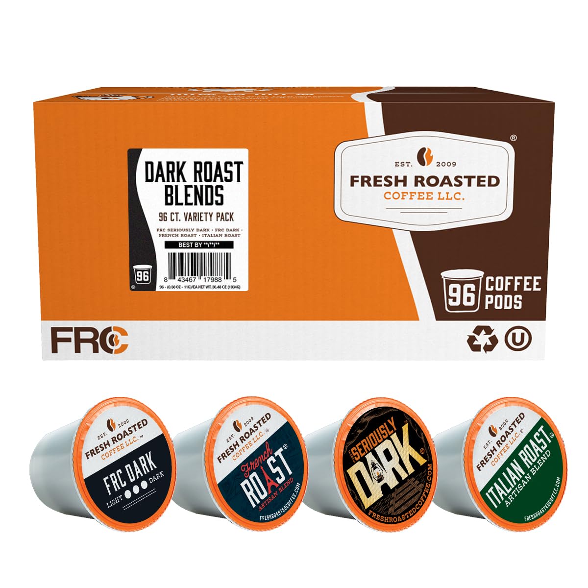 Fresh Roasted Coffee dark roast variety pack K-Cup for quick mornings.