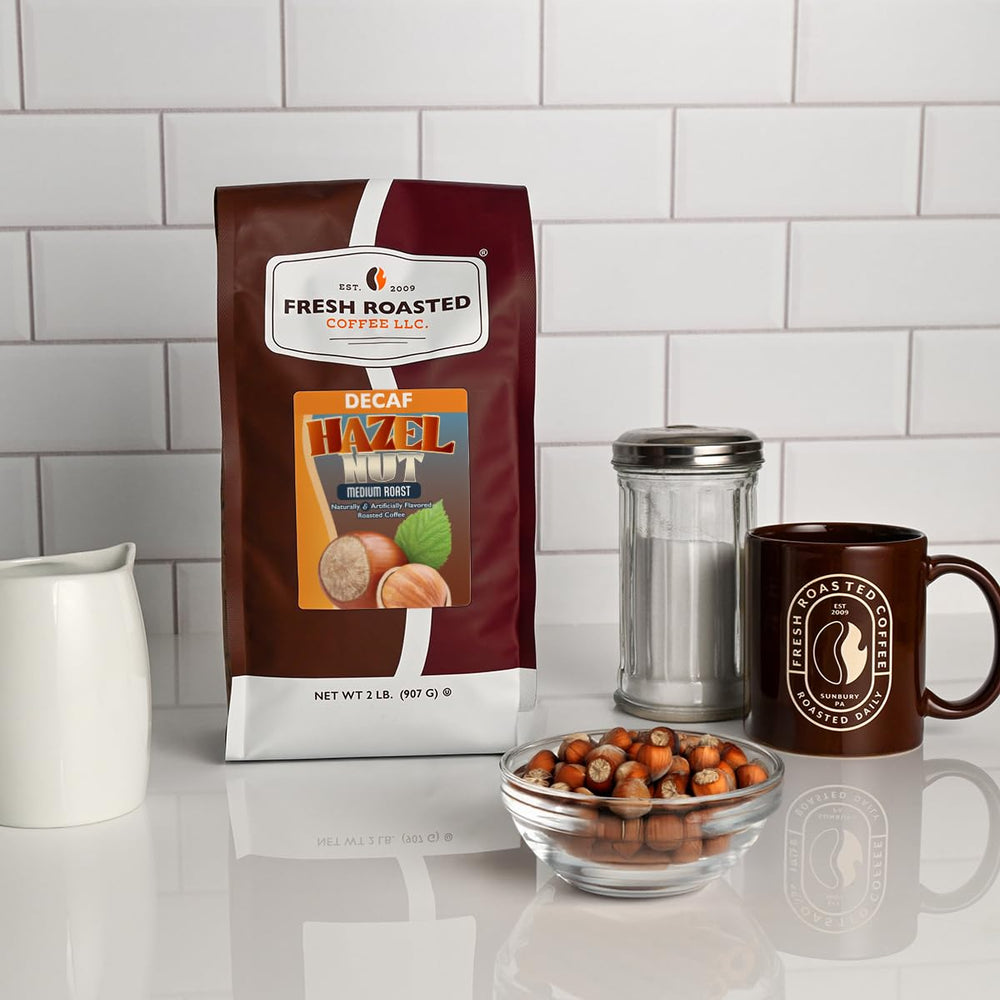 Fresh Roasted Coffee hazelnut aroma rising in your kitchen after grinding.