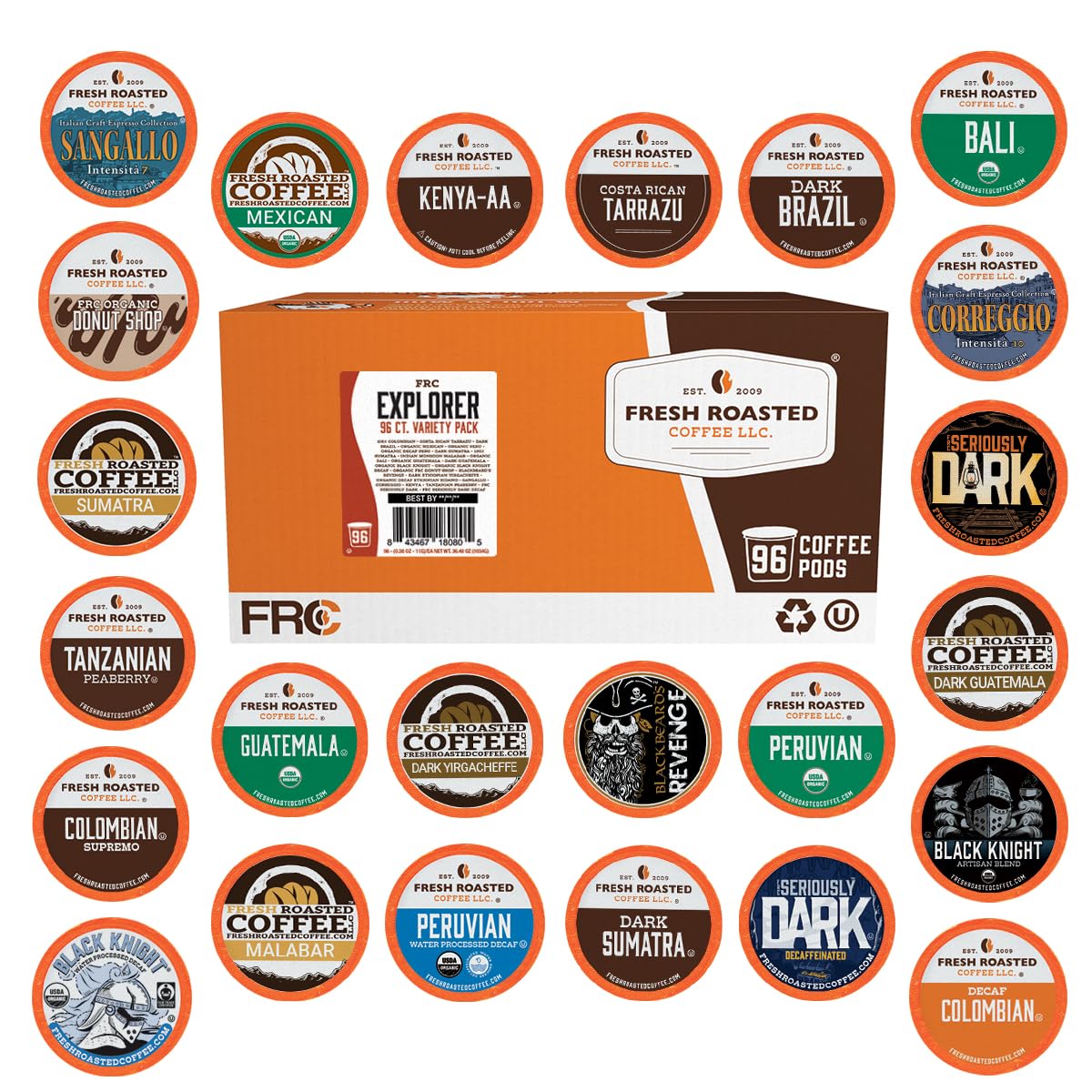 Fresh Roasted Coffee Explorer Pack front view showing branding and packaging
