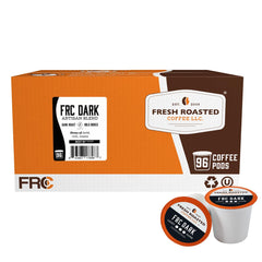 Fresh Roasted Coffee FRC Dark Roast pods for K-Cup brewers offer convenient, consistent mornings