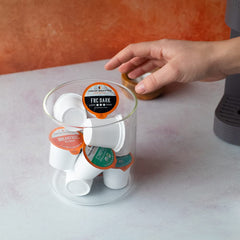Fresh Roasted Coffee FRC Dark Roast pod with BPA-free cup highlights safe packaging