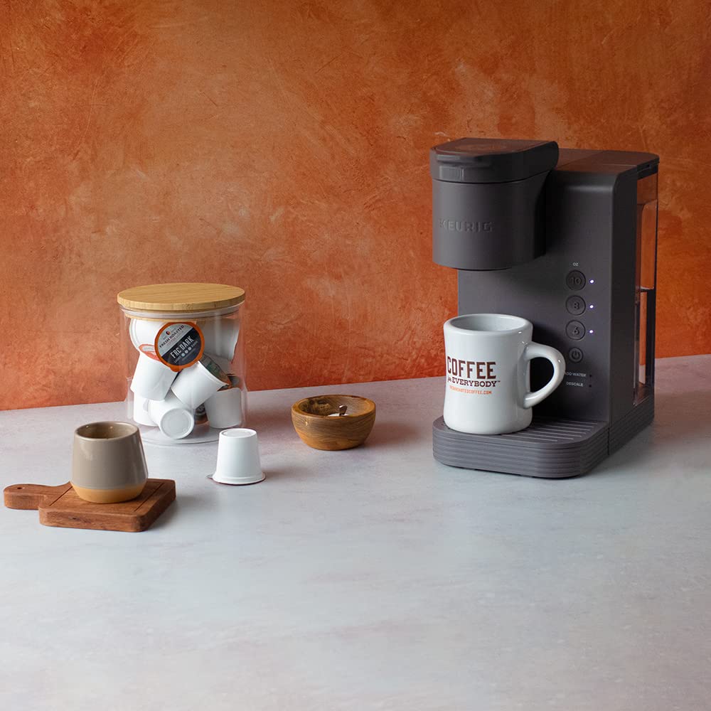 Fresh Roasted Coffee FRC Dark Roast compostable grounds and filters support eco-friendly disposal