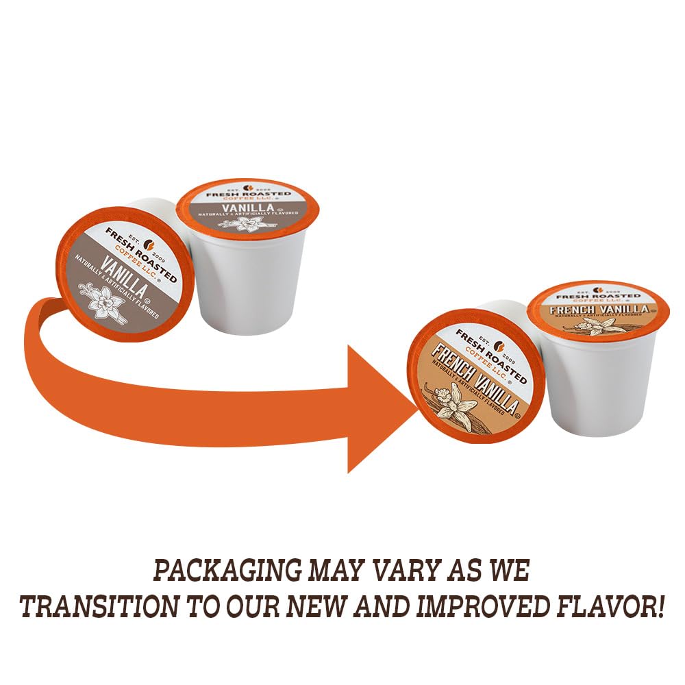 Fresh Roasted Coffee Great Eight packaging on a kitchen counter for easy access