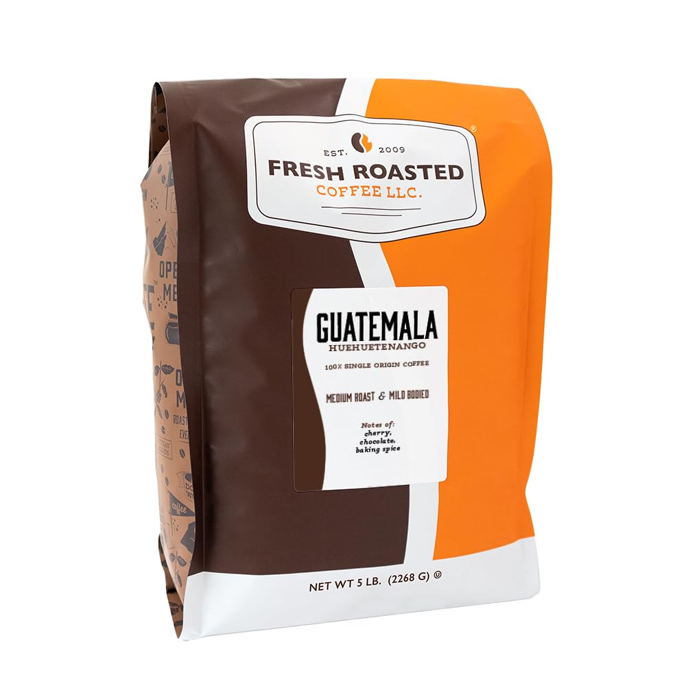 Fresh Roasted Coffee Guatemala Huehuetenango front pack highlights single-origin quality