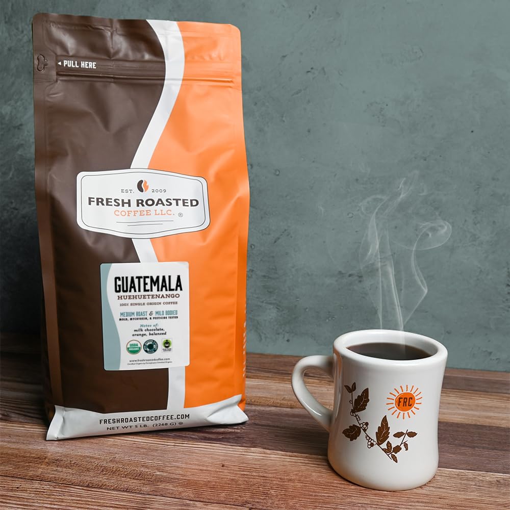 Fresh Roasted Coffee Guatemala Huehuetenango grind ready for versatile brewing