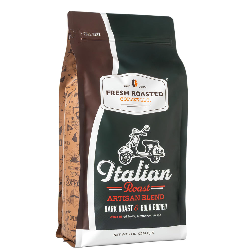 Fresh Roasted Coffee Italian Roast whole beans for bold home brewing