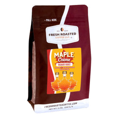 Fresh Roasted Coffee Maple Crème ground bag front showcases premium packaging and flavor potential