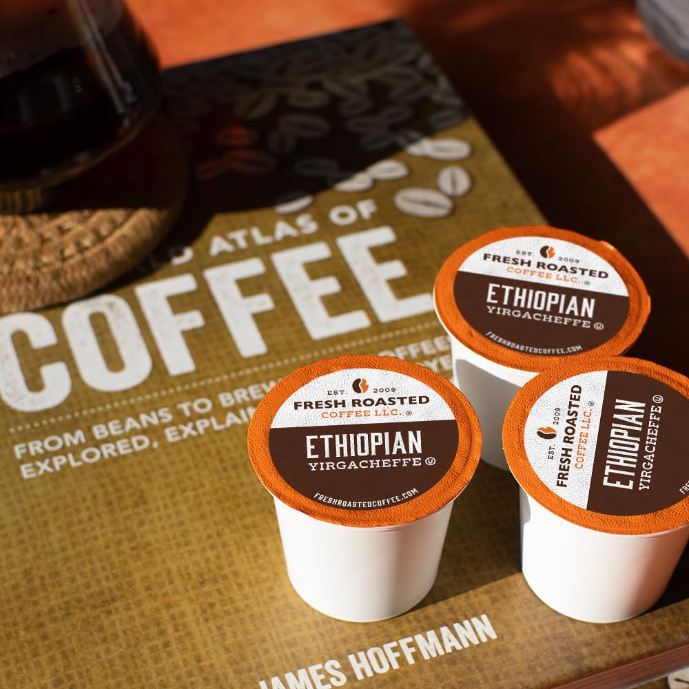 Fresh Roasted Coffee nitrogen-flush packs preserving freshness and aroma.