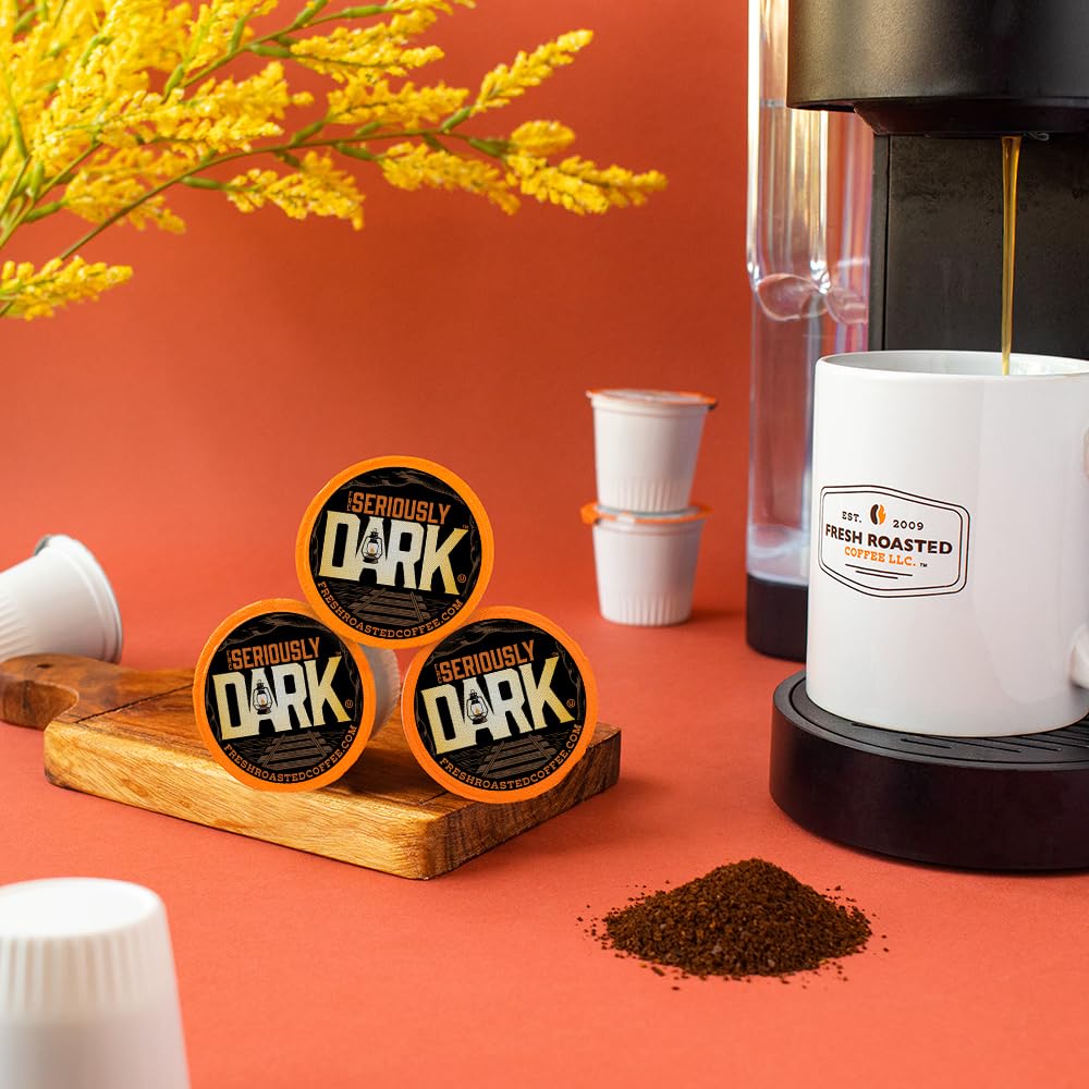 Smoky finish of Seriously Dark coffee for cozy evenings