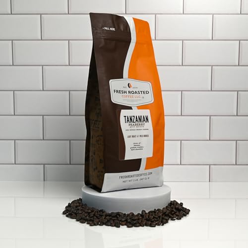 Fresh Roasted Coffee Tanzanian Peaberry foil-sealed bag preserves freshness